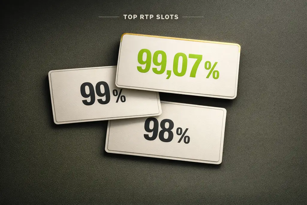 Editorial Rendering der Top-RTP-Slots mit den höchsten Auszahlungsquoten in Offshore-Casinos